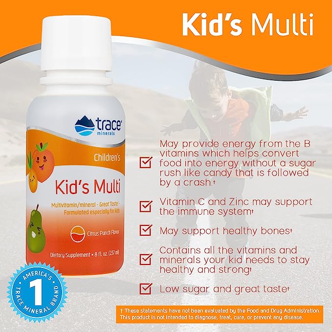 Trace Minerals ®, Kid's Multi, Tropical Punch, 8 fl oz (237 ml)