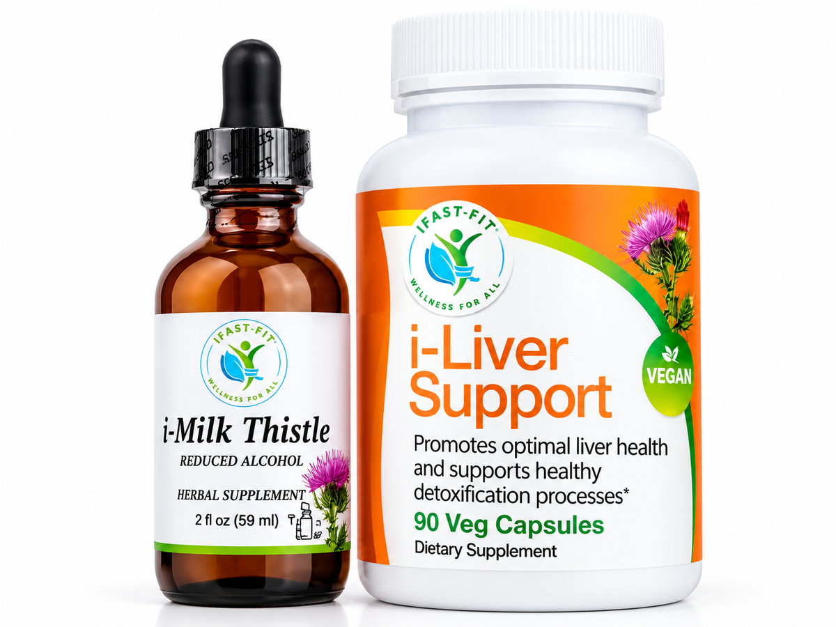 IFASTFIT Liver Wellness Support – Cápsulas de Vitaminas y Soporte Hepático con Cardo Mariano Natural, Suplemento Nutricional para la Salud y el Bienestar