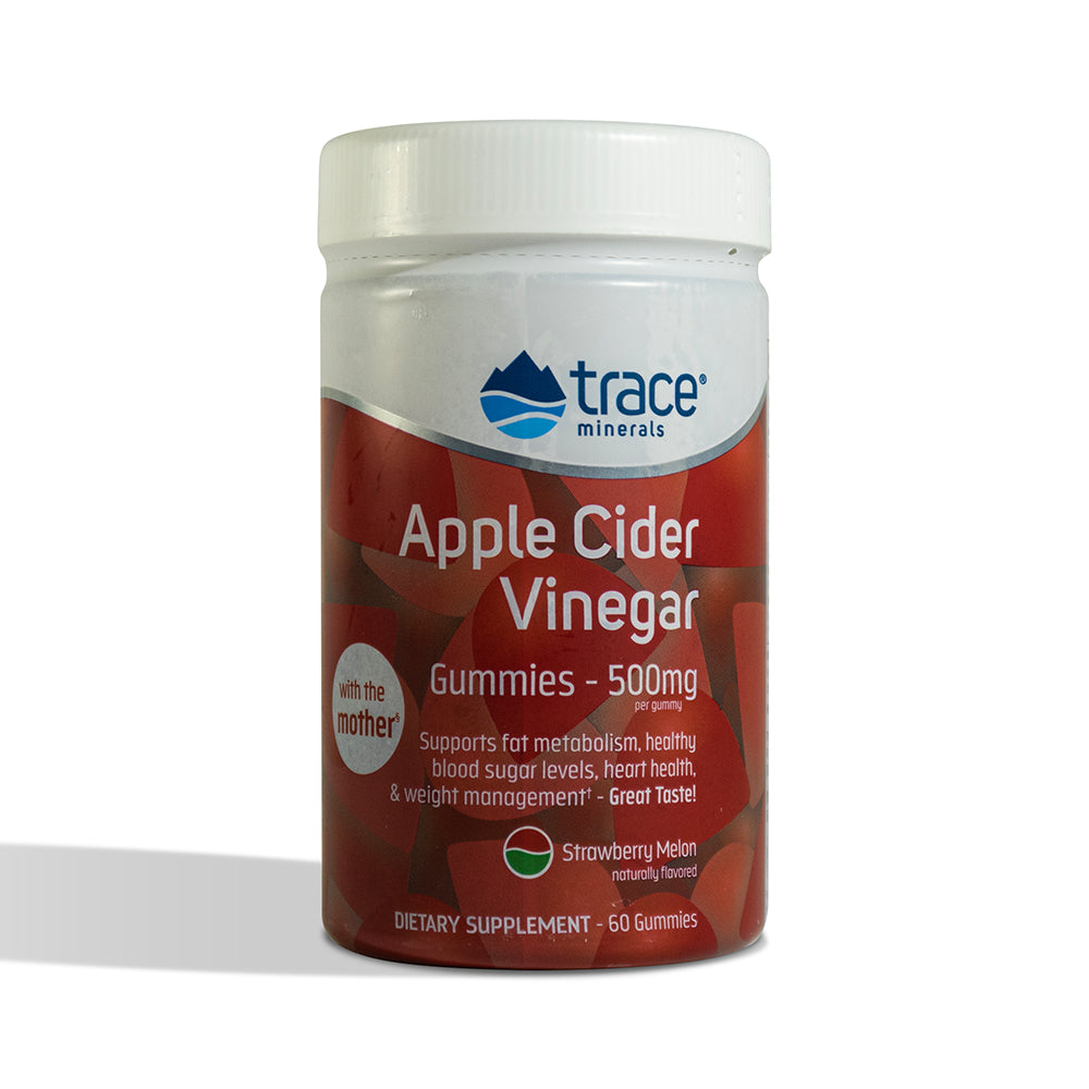 Trace Minerals Apple Cider Vinegar Gummies, 60 Count/GOMITAS DE VINAGRE DE MANZANA